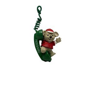 HALLMARK‎ 1993 Keepsake Christmas Ornament Koala Bear "Grandson" on Telephone-